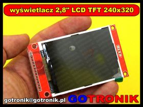 Wyświetlacz LCD TFT 2,8cala 240x320 sterownik ILI9341