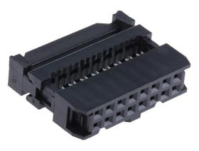 Złącze IDC 16-pinowe 2-rzędowe raster: 2.54mm Żeński Montaż na kablu RS PRO