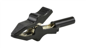 Złącze Typu Krokodyl Izolowane Czarne Hq Z Gniazdem Na Wtyk Bananowy