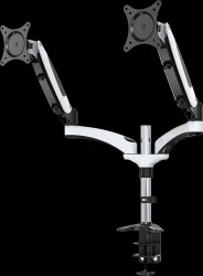 EL0004 Monitor stand, 2 displays, desk mounted, white, 8 kg