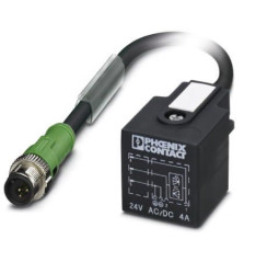 Przewód czujnik-siłownik ze złączem Złącze M12 długość 1.089m Rodzaj A Męskie Złącze B DIN 43650 Form A