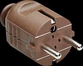910.470 protective contact plug, brown break-proof mountable