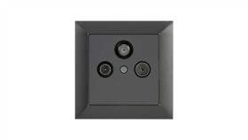 Premium Gniazdo Antenowe Rtv/Sat Przelotowe Białe Gaps/P-Pr