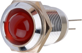 Signal light, red, Mounting Ø 14 mm, pitch 2.54 mm, LED number: 1, M.1092R