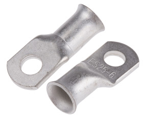 Zacisk oczkowy rozmiar przewodu 25mm² Ø 6mm nieizolowany średnica wew 6.7mm Naturalny RS PRO