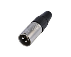 Złącza XLR 3 -pinowe Montaż na kablu XLR Męski Czarny, srebrny