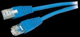 3.0 m Cat5e cable, blue, RJ45 network cable