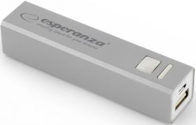 Power Bank 2400mAh srebrny