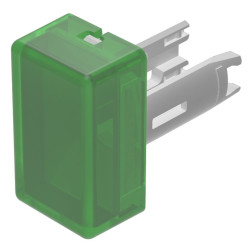 Soczewki do wskaźników, 18-942, Zielony, Prostokąt, długość: 12.5