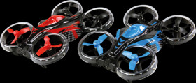 25344 RC battle drone set, 2 pieces, red, blue, illuminated, 2.4 GHz,