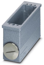Surface mount housing, size VC3, zinc die casting, PG21, angled, screw locking, IP65/IP66/IP67, 1884746