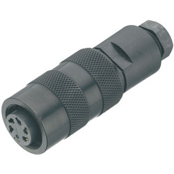 Binder 09-0114-25-05 Female 4-6mm 5 Pin Cable Mount Screw with Solder Terminal