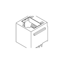 Złącze RJ45 Żeński Złącze RJ45 Przewlekany Cat5e Molex Pionowy, 8P8C-żyłowe