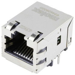 Molex 934628320 Gigajack Single-port Rj45 Shielded Black Industrial