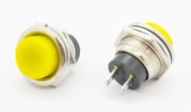 PBS-26Y przycisk chwilowy okrągły żółty OFF-(ON)