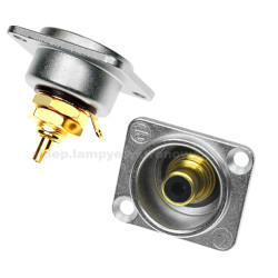 Gniazdo RCA do chassis Gold Silver Neutrik czarny