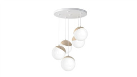 Lampa Wisząca Sfera Wood 5Xe14 Mlp5426 Milagro