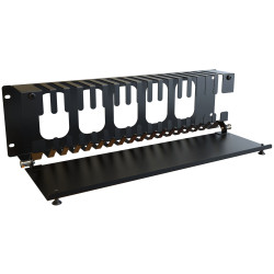 Hammond PCMDS19005BK1 3U Hinged Panel Cable Management Black 483 x 76 x 133