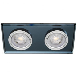 Oprawa szklana GLASSO-2k-b czarna podwójna ścięte kanty premiumled