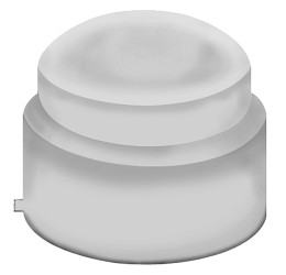 Klosz Fresnel, D 10.2mm, do użytku z Piroelektryczne czujnik podczerwieni Polietylen o wysokiej gęstości (HDPE) Okrągły