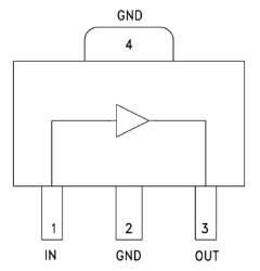 Gain Block MMIC Amplifier, DC to 6GHz