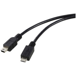 Renkforce RF-5720368 USB 2.0 cable Micro-B Mini-B 0.50m Black