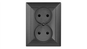 Opal Gniazdo Podwójne B/U Grafit Gpt-5 Op