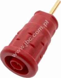 SEP 2630 S1.9 RT Gniazdo bezp. 4mm, bolec 1,9x12mm, 24A, czerwony, Hirschmann, 972363101, SEP2630S1.9RT