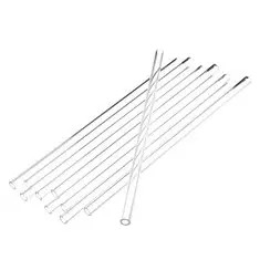 10 sztuk 200x7x1mm Długość 200 mm,średnica zewnętrzna 7 mm,grubość ścianki 1 mm,rurka szklana borokrzemianowa do dmuchania szkła
