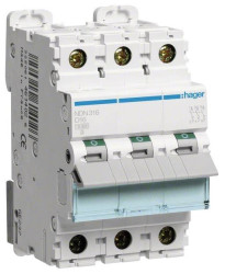 Hager NDN316 Wyłącznik automatyczny 3 styki 16 A 400 V