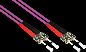 LW-8075ST4 Duplex Jumper OM4 50/125µ ST/ST, 7,5m, violet