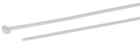 Cable tie, PA, (L x W) 200 x 3.4 mm, bundle-Ø 1.6 to 50 mm, white, -40 to 85 °C, 118-00080
