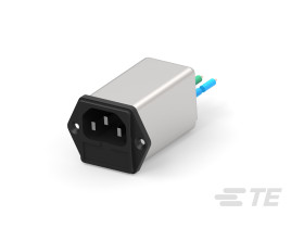 Gniazdo zasilające IEC z filtrem przeciwzakłóceniowym2 6A TE Connectivity Montaż na kołnierzu