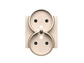 SIMON 55 Pokrywa gniazda podwójnego do: SGZ2CM szampański mat TGZ2MZP/144 KONTAKT SIMON