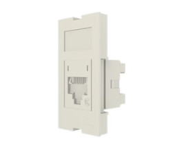 Moduł 22,5x45mm 1xRJ45 kątowy, 568A/B, UTP, DataGate+ PowerCat 5e, Biały MLG-00028-02