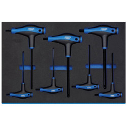 Draper Expert 63503 T&#x27; Handle Ball End HexKey Set 3/4 Drawer EVA Insert Tray 7Pc