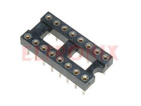 PODSTAWKA DIP16 PRECYZYJNA ZŁOCONA 0.3" RASTER 2.54MM