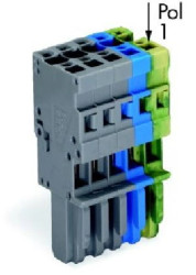 Gniazdo X-COM 1-przewodowe 5-biegunowe szare 769-105/000-038 /50szt./