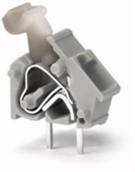 PCB terminal, 1 pole, pitch 5 mm, AWG 28-12, 24 A, cage clamp, gray, 256-461