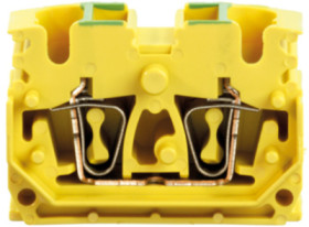 Through terminal block, spring balancer connection, 0.5-2.5 mm², 4 pole, 24 A, 8 kV, yellow, 1704720000