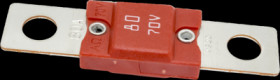 Automotive flat fuse, 80 A, 70 V, red, (L x W x H) 68 x 10.5 x 19 mm, MGHV080