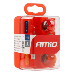 Żarówka samochodowa halogenowa H1 12V z zestawem żarówek i bezpieczników, 8szt