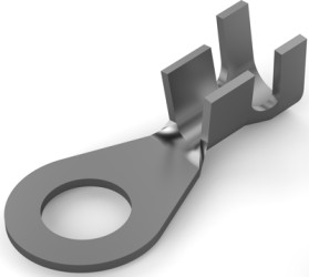 Uninsulated ring cable lug, 3.1-5.3 mm², AWG 12 to 10, 6.6 mm, M6, metal, 160181-2