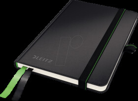 44800095 Notebook, lined (A6), solid binding, black