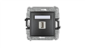 Mini Ładowarka Usb Pojedyncza 5V 2A Grafitowa 11Mcusb-3