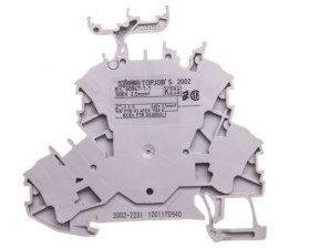 Złączka szynowa 2-piętrowa L/L 2,5mm2 szara 2002-2231 TOPJOBS