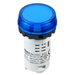 YW1P-1BUQ4S Blue 24V LED Panel Mount Pilot Light Indicator IDEC