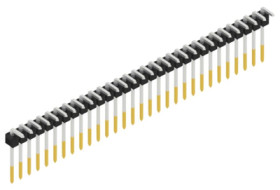 Pin header, 30 pole, pitch 2.54 mm, angled, black, SL1810830S