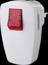 911.273 Protective contact plug, with illuminated rocker switch, white