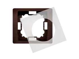 SIMON BASIC NEOS Ramka 1 pojedyncza uniwersalna z uszczelką IP44 mahoniowa hydrografika BMRC1B/050 SIMON KONTAKT